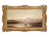 ANTIQUE LANDSCAPE OIL PAINTING BY CHARLES LESLIE PIC-0